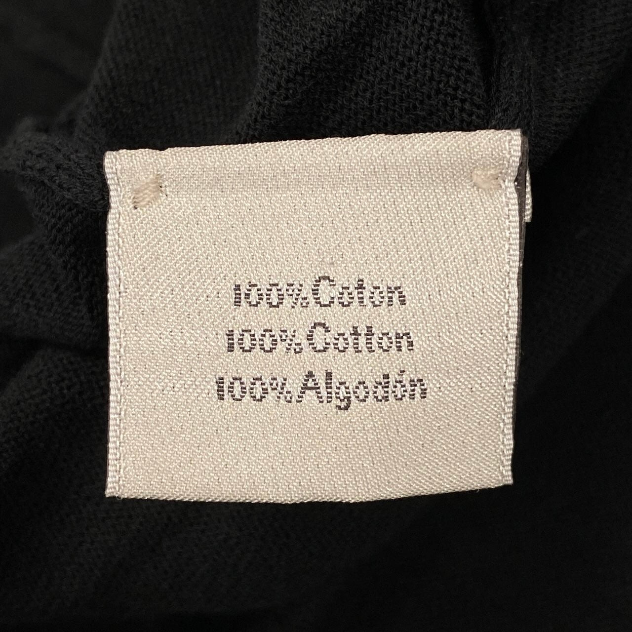 64d16 HERMES エルメス Vネック Tシャツ ロングスリーブ カットソー イタリア製 サイズL ブラック コットン100% メンズ 紳士服u02t