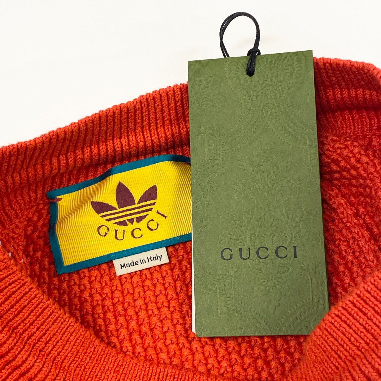47b28 【新品タグ付き】 GUCCI × adidas グッチ アディダス ニットショートパンツ ハーフパンツ ロゴ刺繍 3本ライン 693835 サイズXS レッド レディース