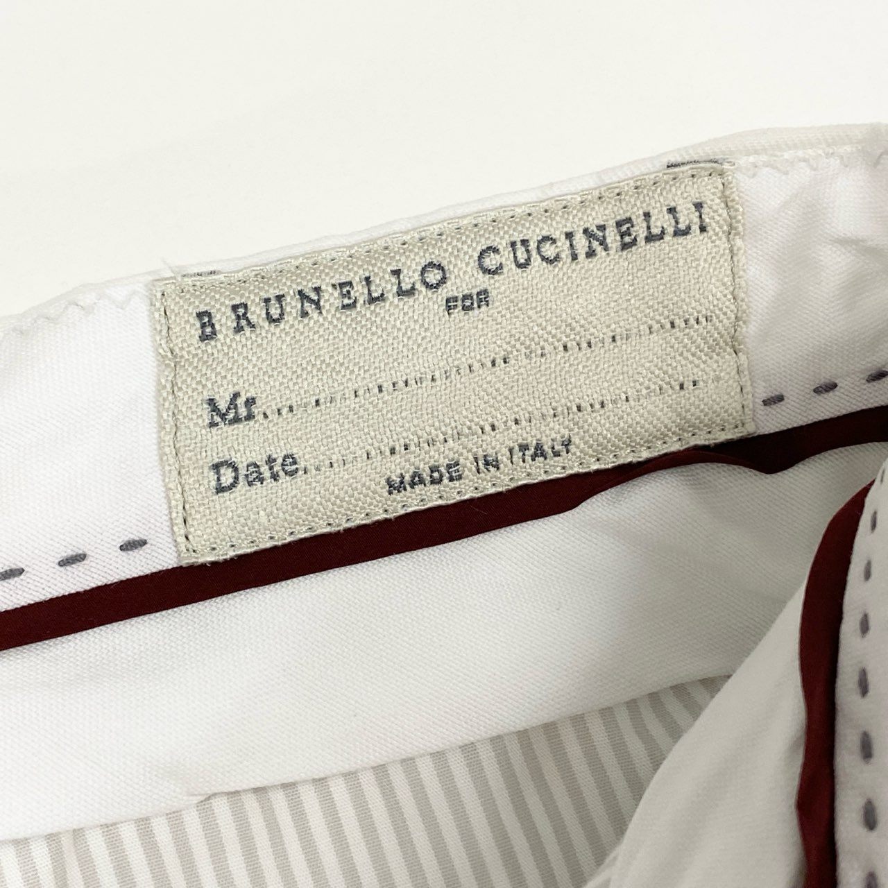 33b27 BRUNELLO CUCINELLI ブルネロクチネリ カーゴパンツ トラウザーズパンツ 44 ホワイト コットン メンズu02t