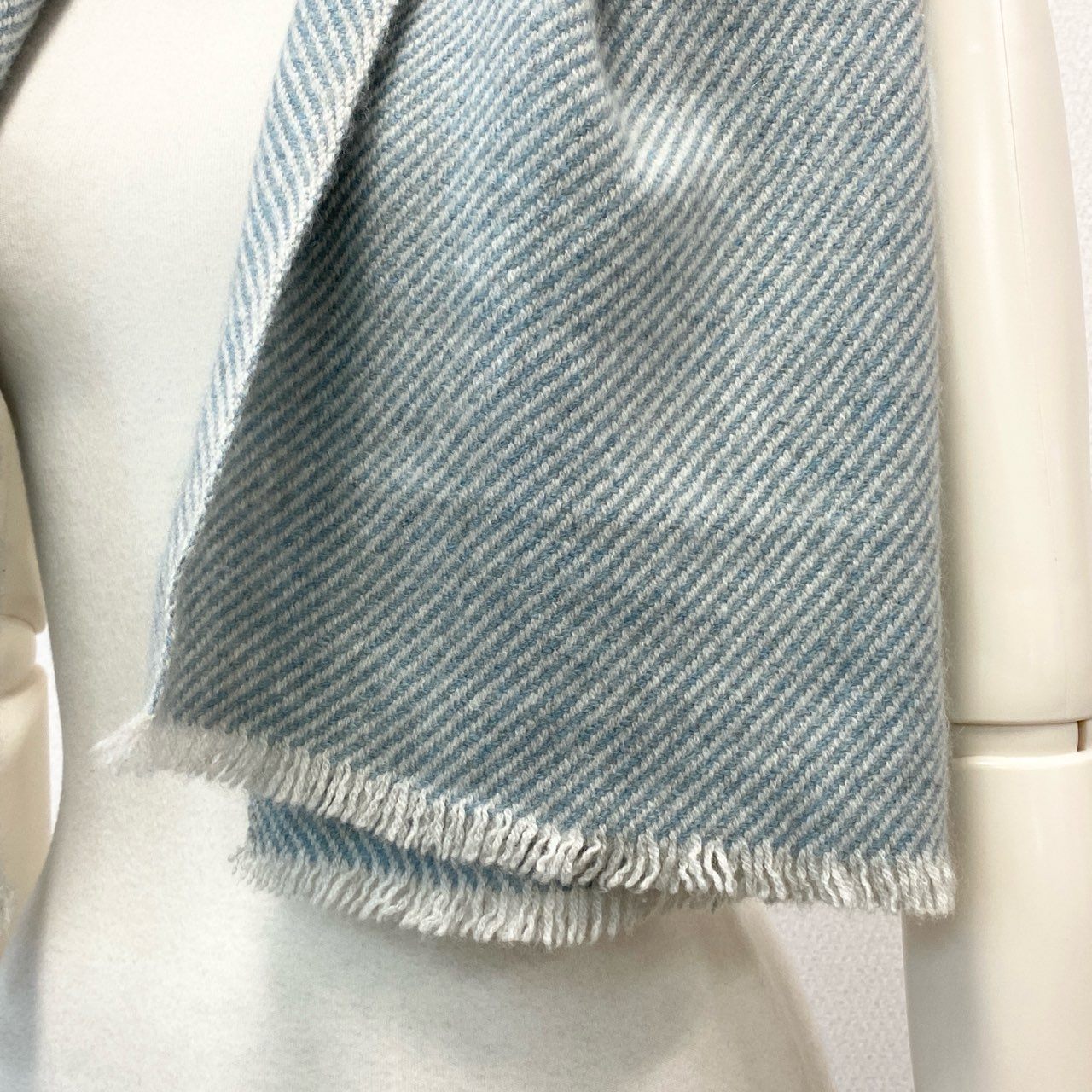 k12 Loro Piana ロロピアーナ カシミヤマフラー 170 × 46 ブルー cashmere 100% イタリア製 ショール ストール