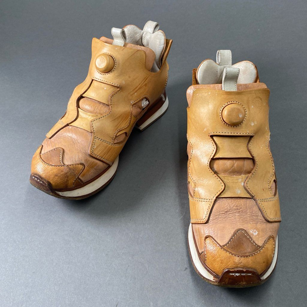 7f7 Hender Scheme エンダースキーマ Reebok Insta Pump Fury オマージュ ポンプフューリー ヌメ革 レザー ローカットスニーカー ベージュ レザー