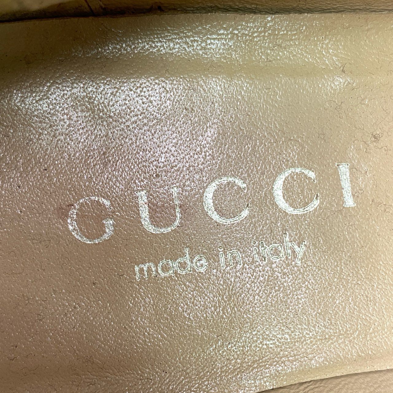 3k11 GUCCI グッチ GGキャンバス ホースビット ローファー 35 約22cm ブラウン シューズ イタリア製