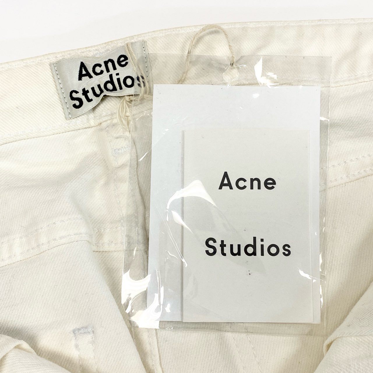 51f3 Acne Studios アクネ ストゥディオス Row White ストレッチ ホワイトデニムパンツ 27 ホワイト タグ付き ジーンズ パンツ