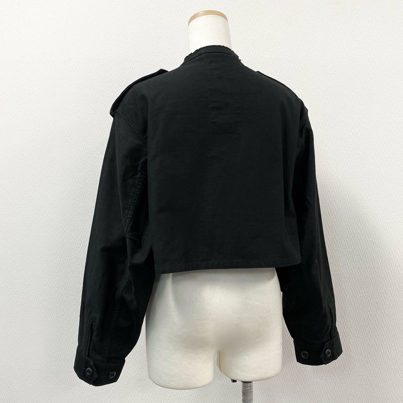1g2 HYKE ハイク 25ss TYPE M-51 FIELD CROPPED JACKET クロップド丈 ミリタリージャケット 251-17510 サイズM ブラック コットン レディース 女性用