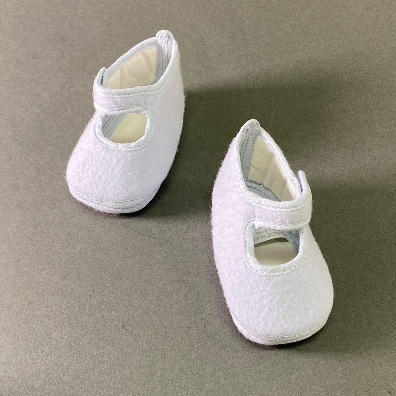 1a27 《美品》HERMES エルメス PAIRE DE CHAUSSONS PIF ベビー ファーストシューズ ホース刺繍 ブルー