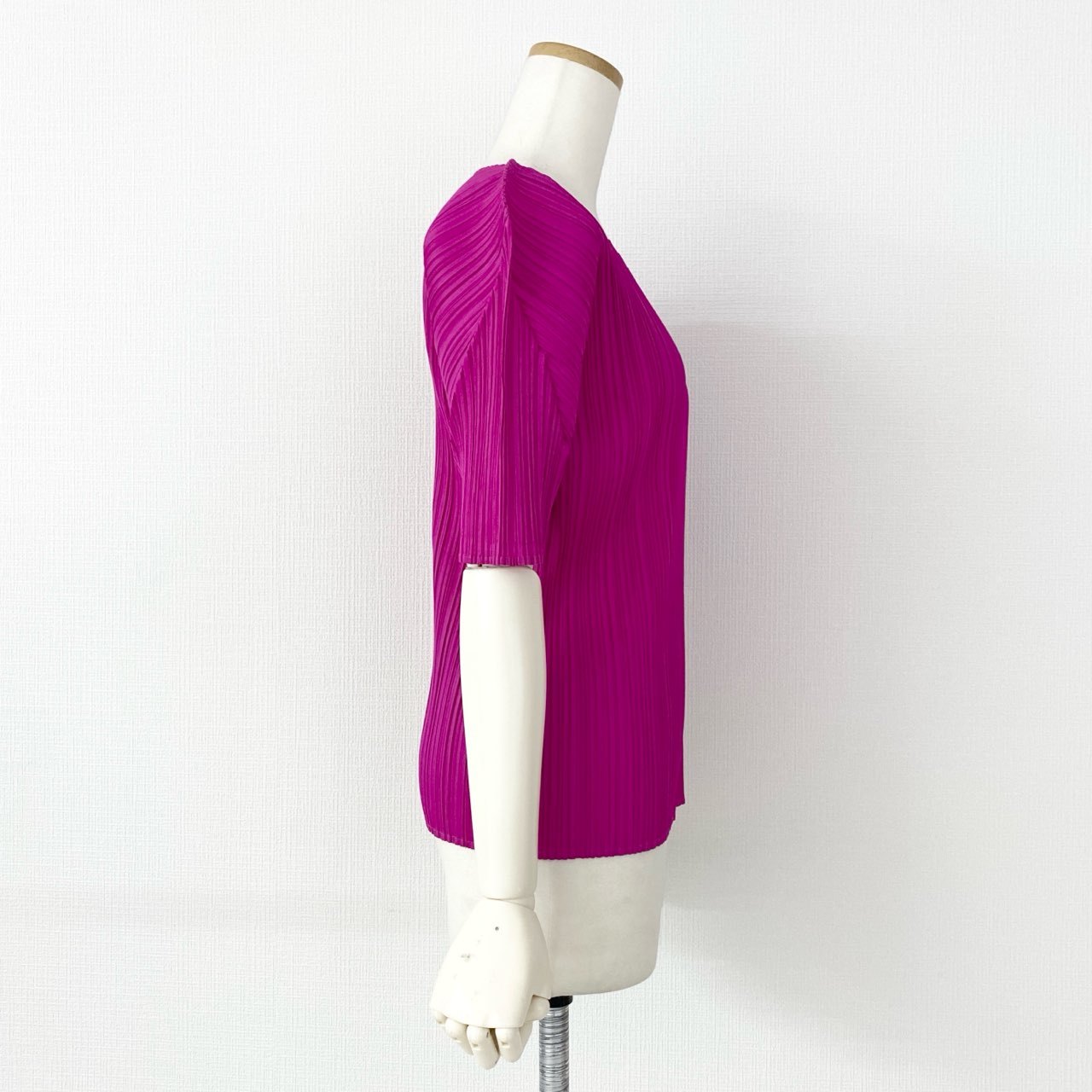 76d12-2 PLEATS PLEASE ISSEY MIYAKE プリーツプリーズ イッセイミヤケ 日本製 PP63-JK204 プリーツ 半袖カットソー ショートスリーブ トップス 3 ピンク MADE IN JAPAN