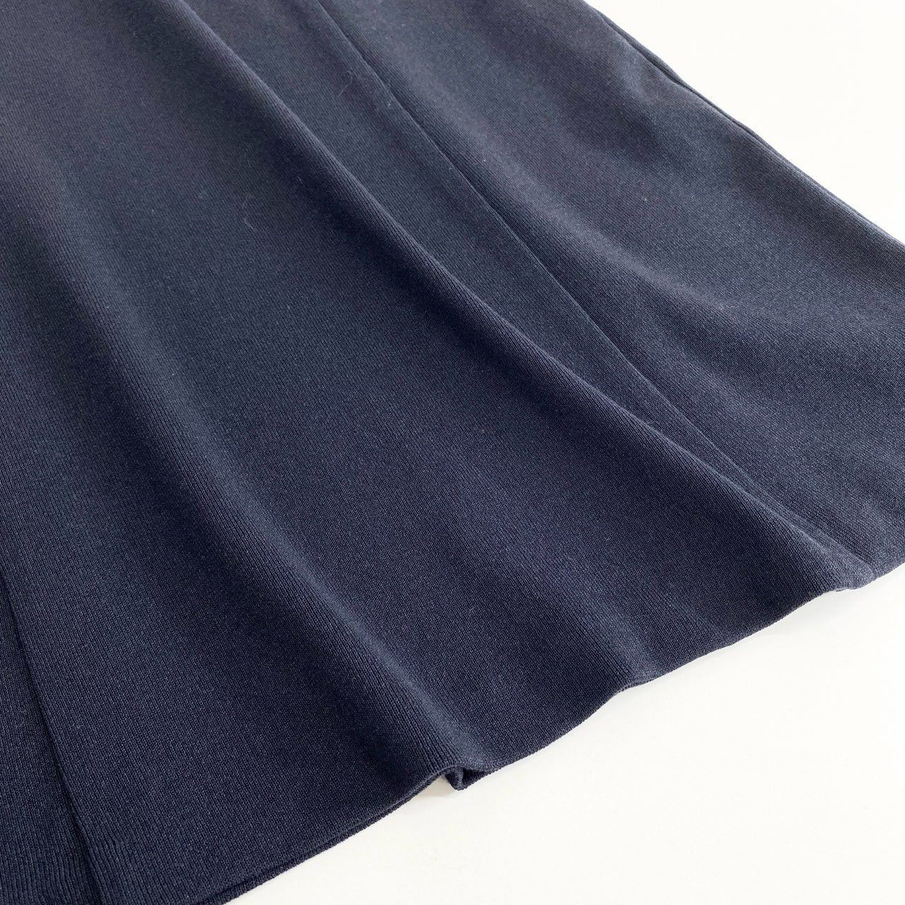 17f14 【美品】 日本製 Rene ルネ ニットワンピース ノースリーブワンピース 綺麗なシルエット 6832170 サイズ36 ネイビー レディース