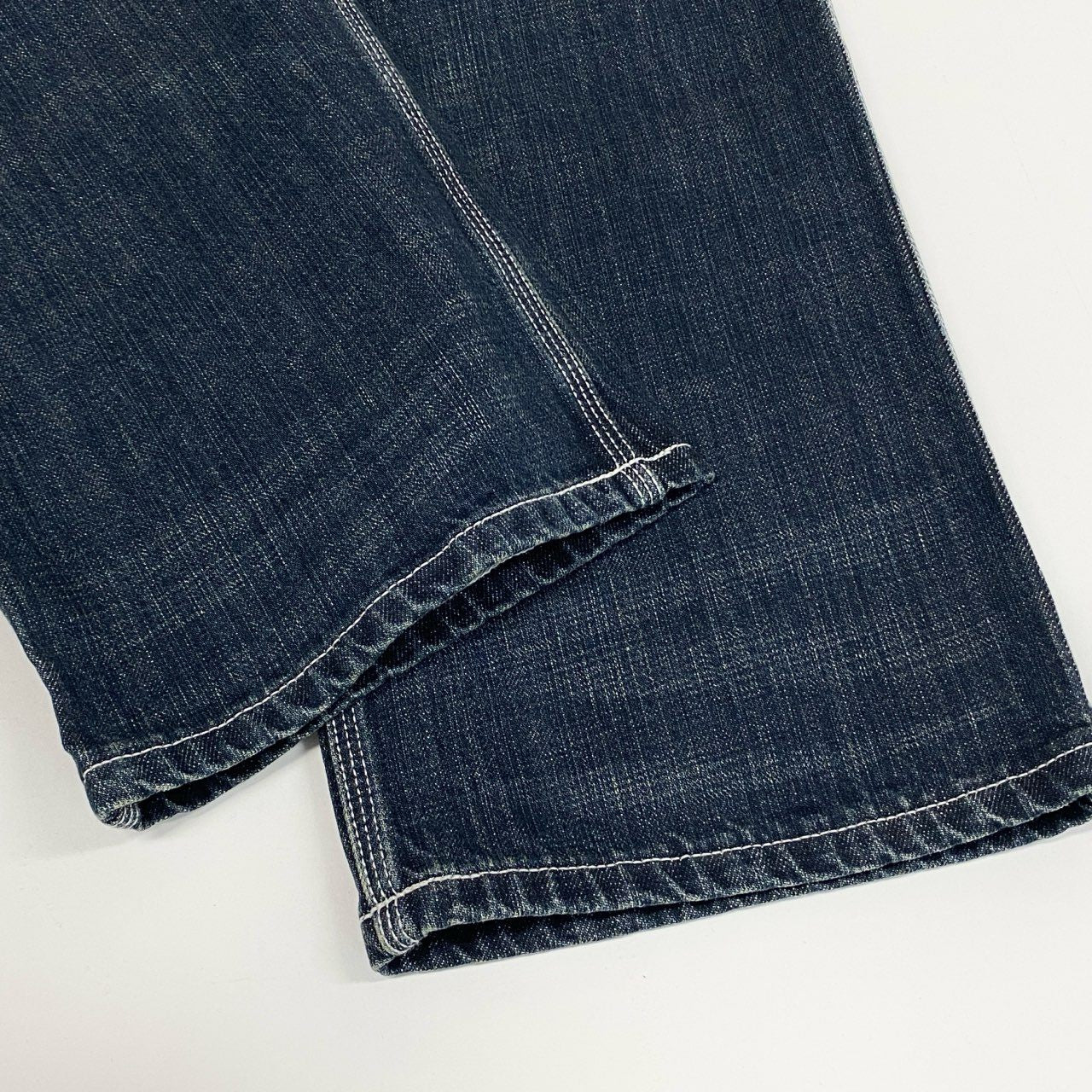 3a27 《未使用保管品》タグ付 VANSON バンソン スカル ウィング 刺繍 USED加工 デニムパンツ ジーンズ ボトムス SP-B-14 34 インディゴブルー コットン