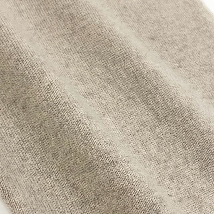 79g24 MAX MARA マックスマーラ 白タグ カシミヤ混 イージーニットパンツ ボトムス ロゴ刺繍 ウエストゴム グレージュ レディース_