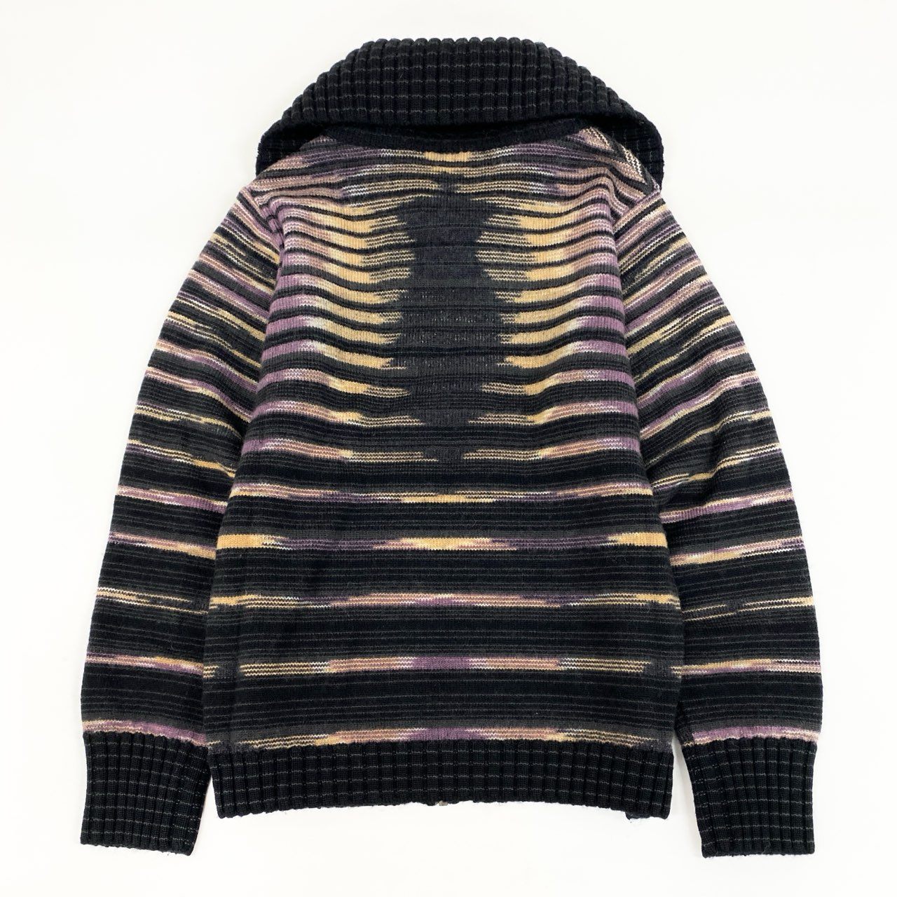 62g24 MISSONI ミッソーニ セーラーデザイン ジップアップ ニットカーディガン ニットブルゾン サイズM マルチカラー レディース_
