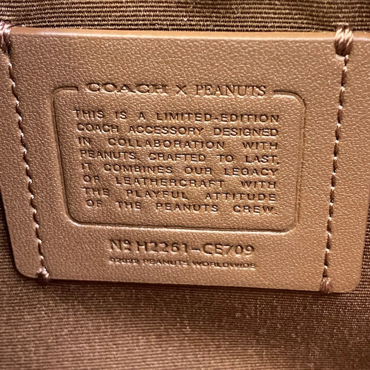 f11 《極美品》 COACH コーチ × PEANUT ピーナッツ スヌーピー ポーチ付き ショルダーバッグt18r