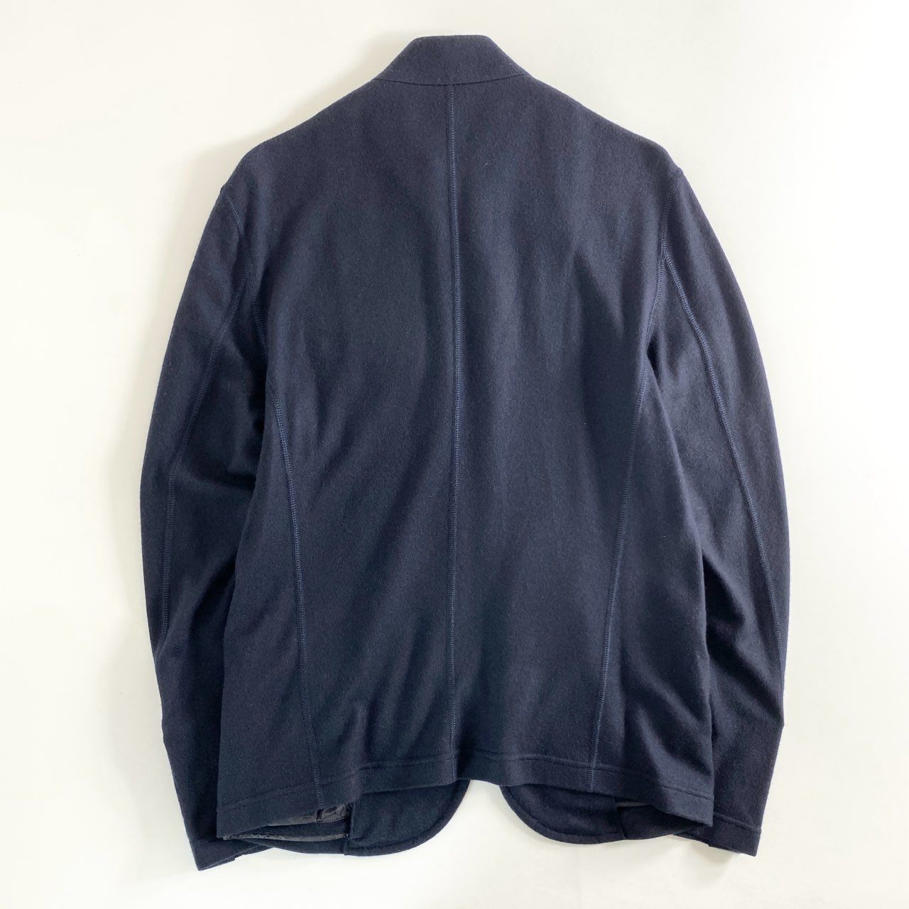 55e27 イタリア製 GIORGIO ARMANI ジョルジオアルマーニ 黒タグ カシミヤニットブルゾン ニットジャケット ダブルジップ サイズ46 ネイビー カシミヤ100% メンズ 紳士服
