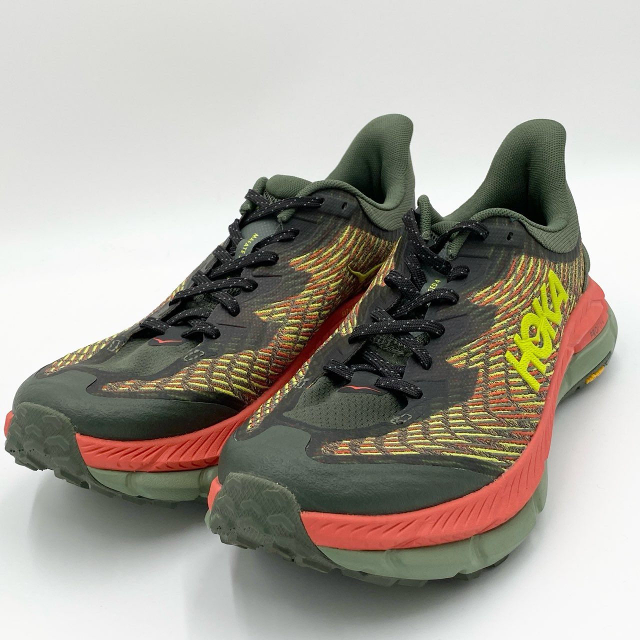 1i4 《極美品》 HOKA ONEONE ホカオネオネ MAFATE SPEED 4 マファテスピード スニーカー 28cm カーキ トレイル ランニング アウトドアt18r