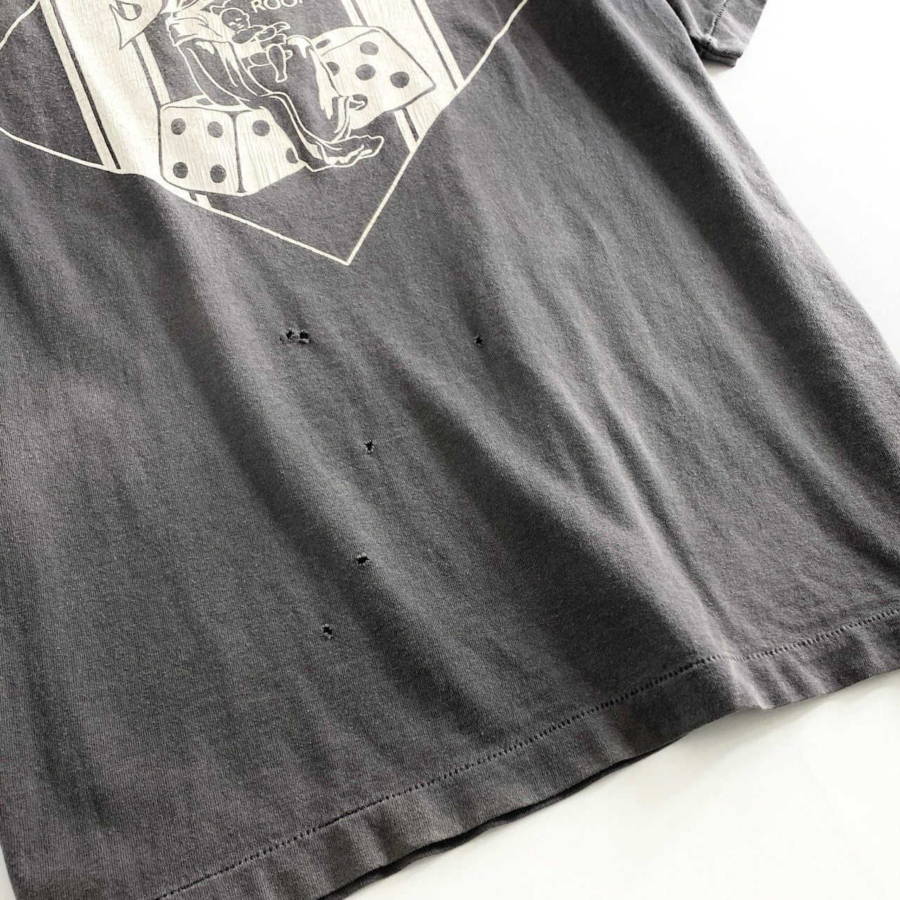 57e11 SAINT MICHAEL セントマイケル シャーマーアカデミー SA SS TEE SAINT ROOM ショートスリーブTシャツ カットソー 半袖 ヴィンテージ加工 SM-A22-0000-056 Lサイズ ブラック コットン