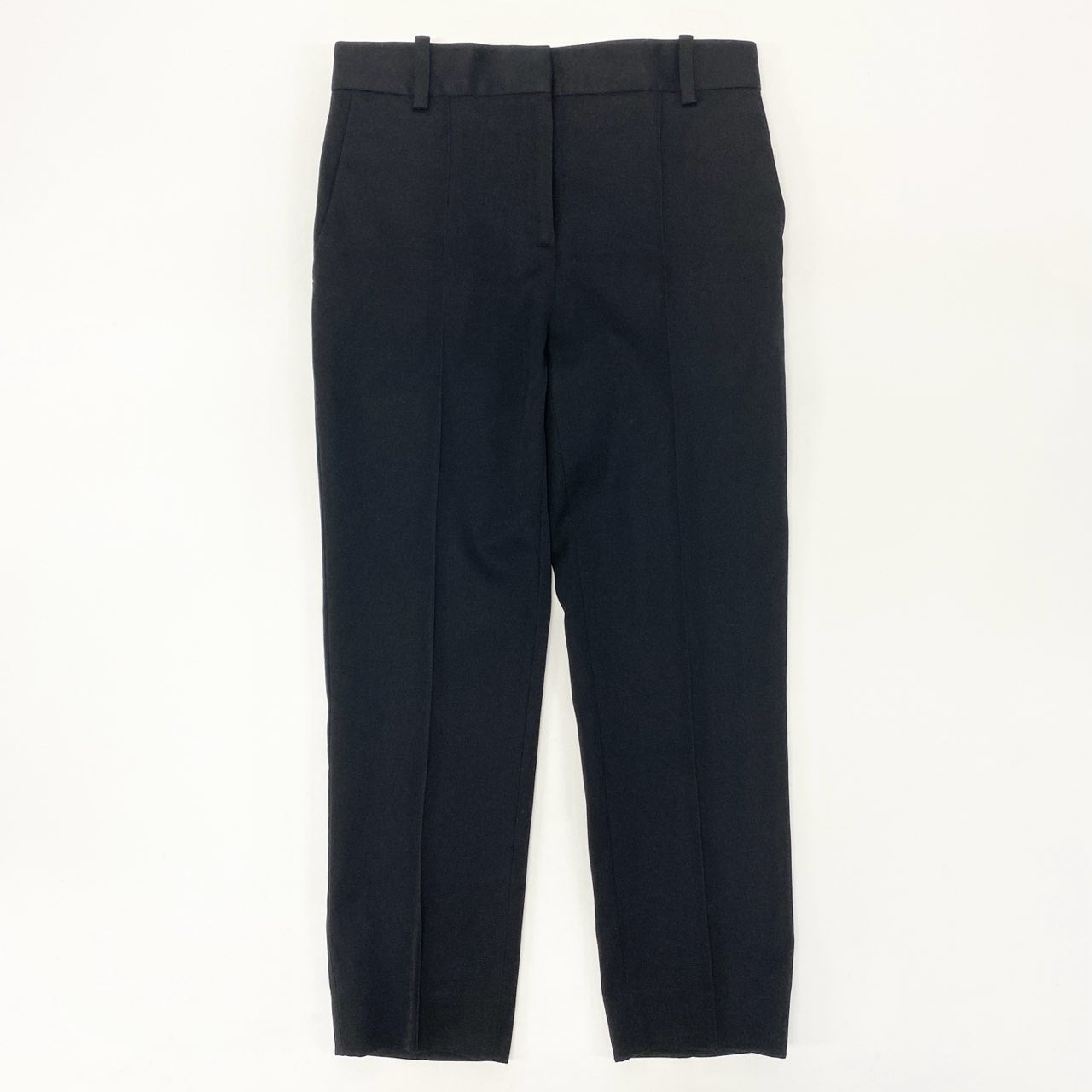22i16 CELINE セリーヌ フィービー期 ウールカシミヤ スラックスパンツ テーパードパンツ ボトムス 34 ブラック レディースu02t