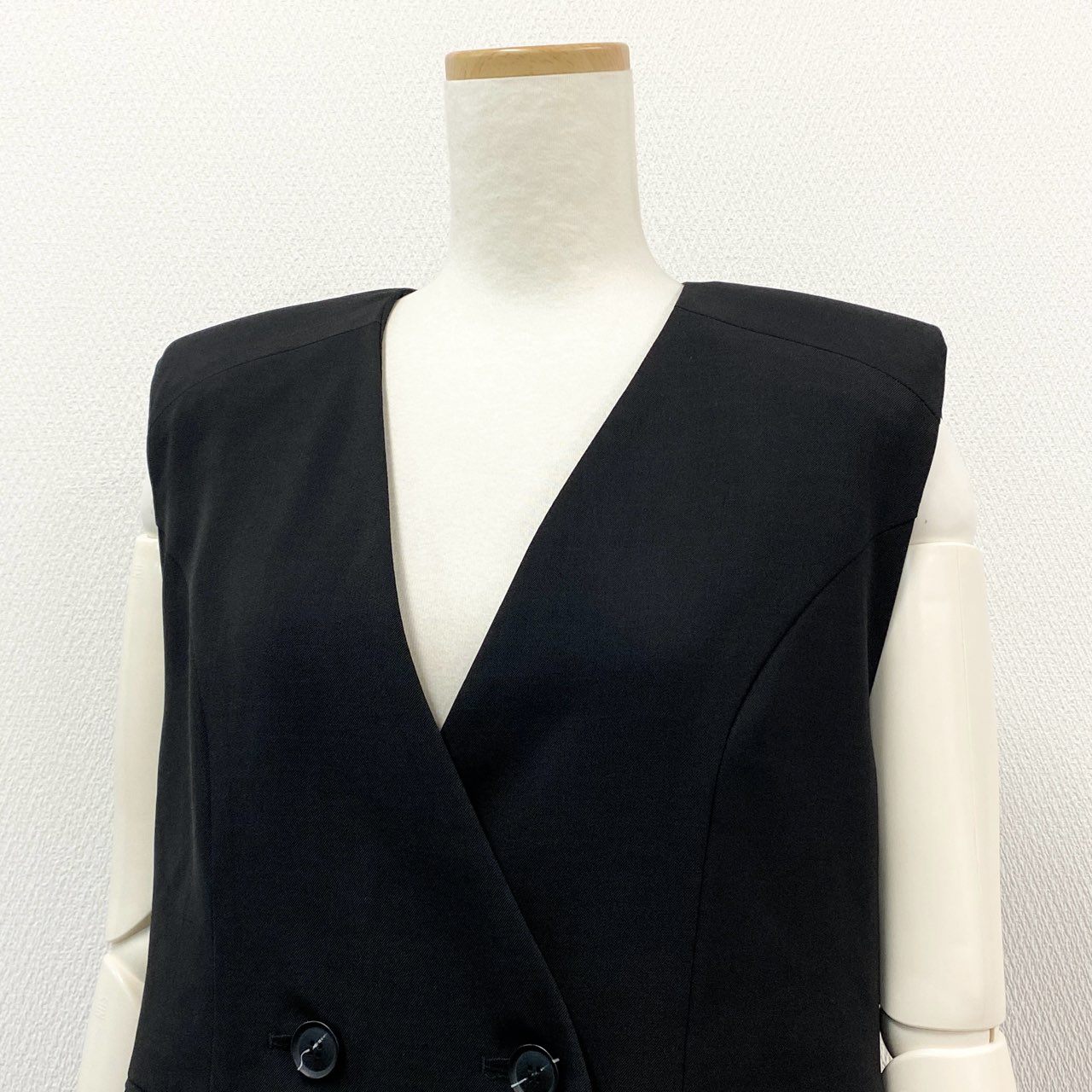 41a23 《美品》 ELENDEEK エレンディーク 24AW コンビネーション ジレワンピース 1 ブラック ドレス DRESS ONE PIECE