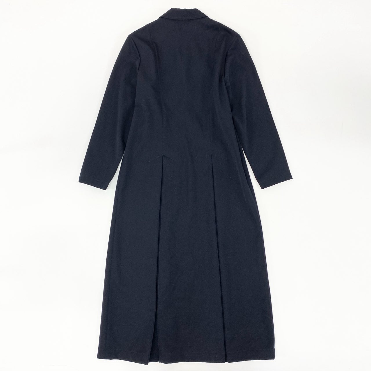 14j9 《美品》toricot COMME des GARCONS トリココムデギャルソン チェスターコート ロングコート ワンピース ジャケット AD1992 TO-05023S Sサイズ ネイビー レディースu02t