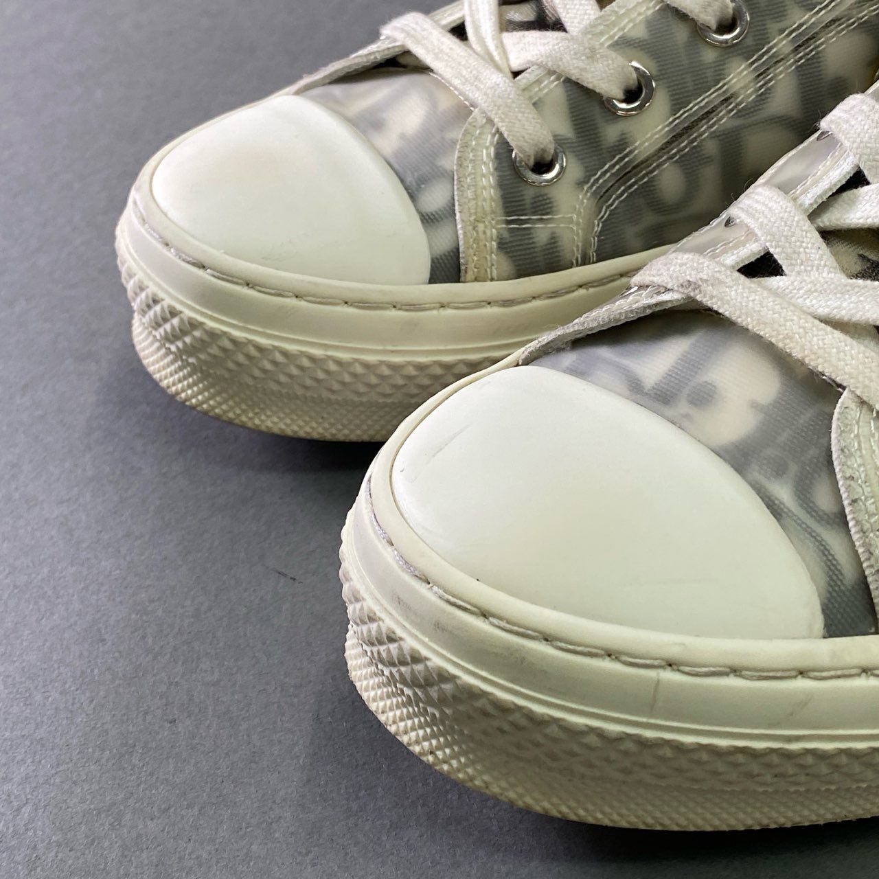 4f6 Dior Homme ディオールオム B23 オブリーク ローカットスニーカー 42 ホワイト Oblique トロッター シューズ