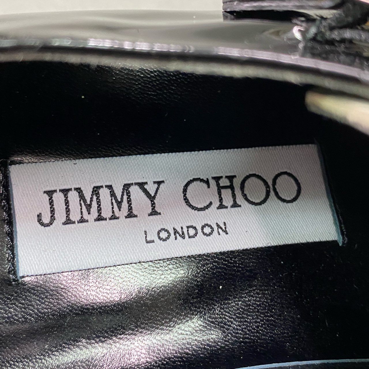 3c18 イタリア製 JIMMY CHOO ジミーチュウ ダブルモンクストラップ シューズ パテントレザー バイカラー 35 ブラック ホワイト
