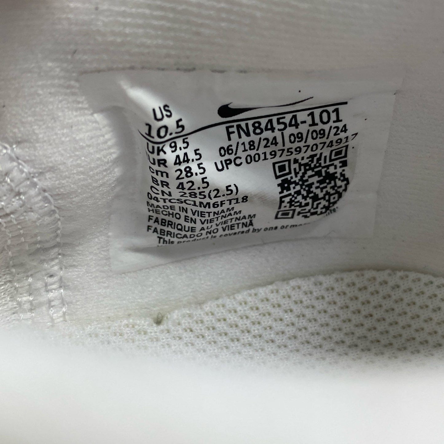 3g9 NIKE ナイキ ZOOM FLY 6 ズームフライ FN8454-101 28.5cm ホワイト ピンク シューズ