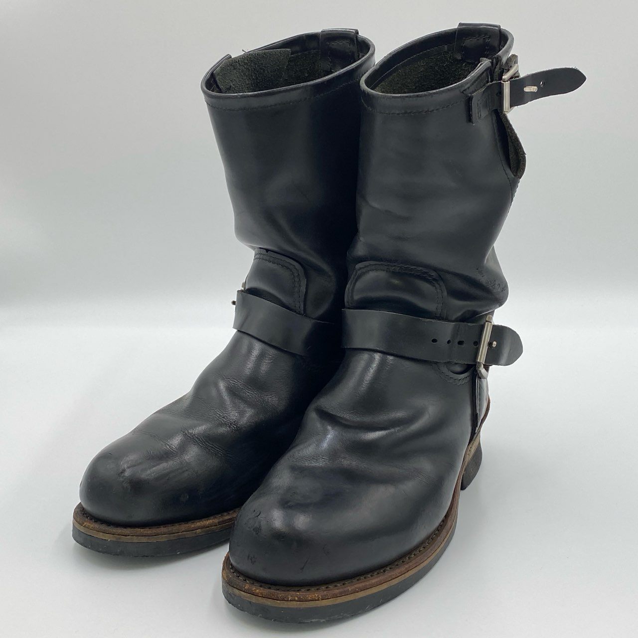 1h7 RED WING レッドウィング 2268 エンジニアブーツ USA 7 ブラック レザー メンズ ブーツ 革靴k02i