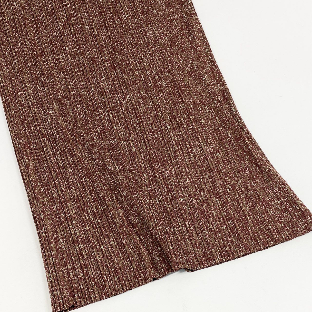 42h22《美品》 PLEATS PLEASE プリーツプリーズ イッセイミヤケ ロングスカート 総柄スカート プリーツ加工 PP84-JG413 サイズ2 ボルドー系 ポリエステル レディースu02t