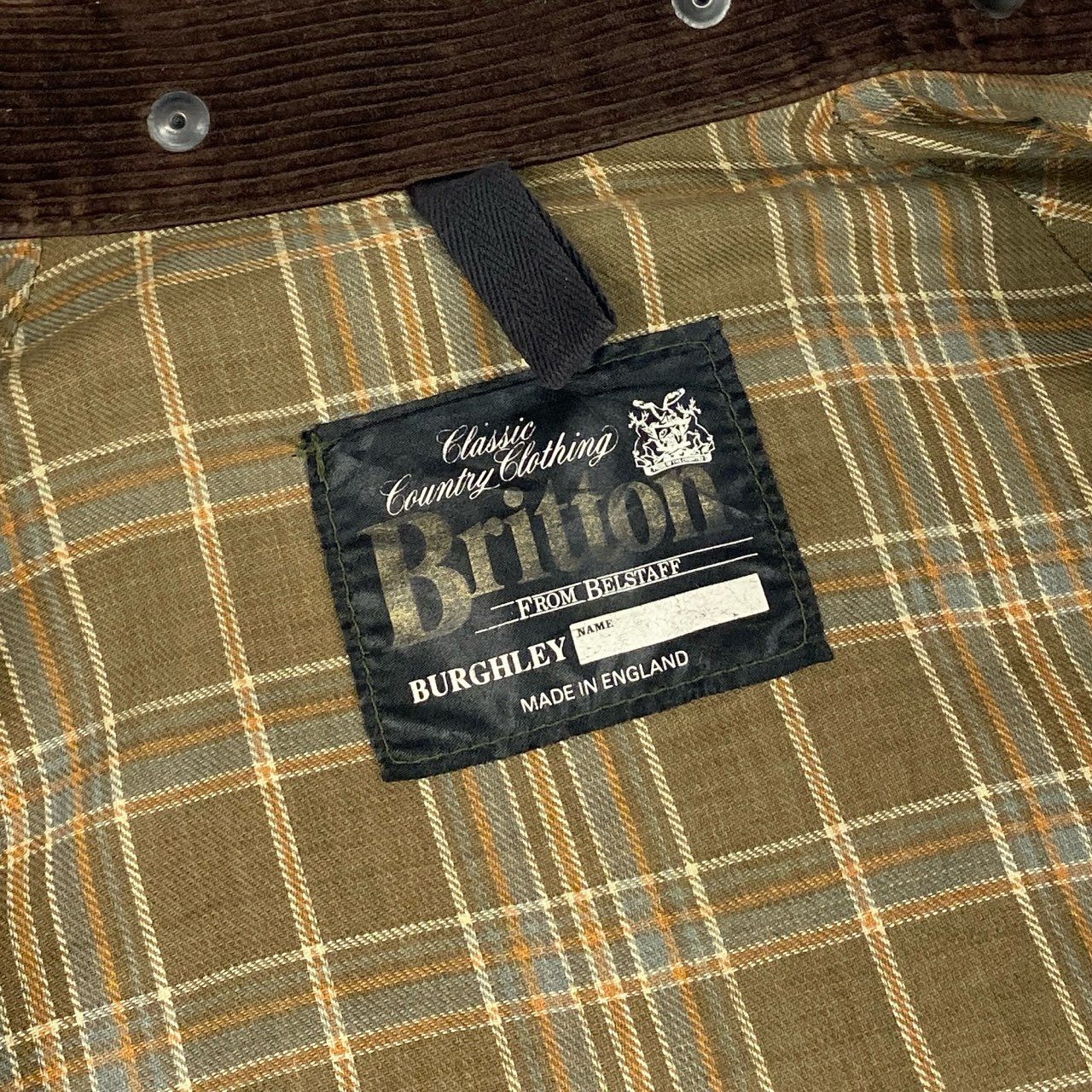 41i26 BELSTAFF ベルスタッフ BRITTON ブライトン 80s オイルドジャケット コート BURGHLEY オリーブ メンズ 英国製u02t
