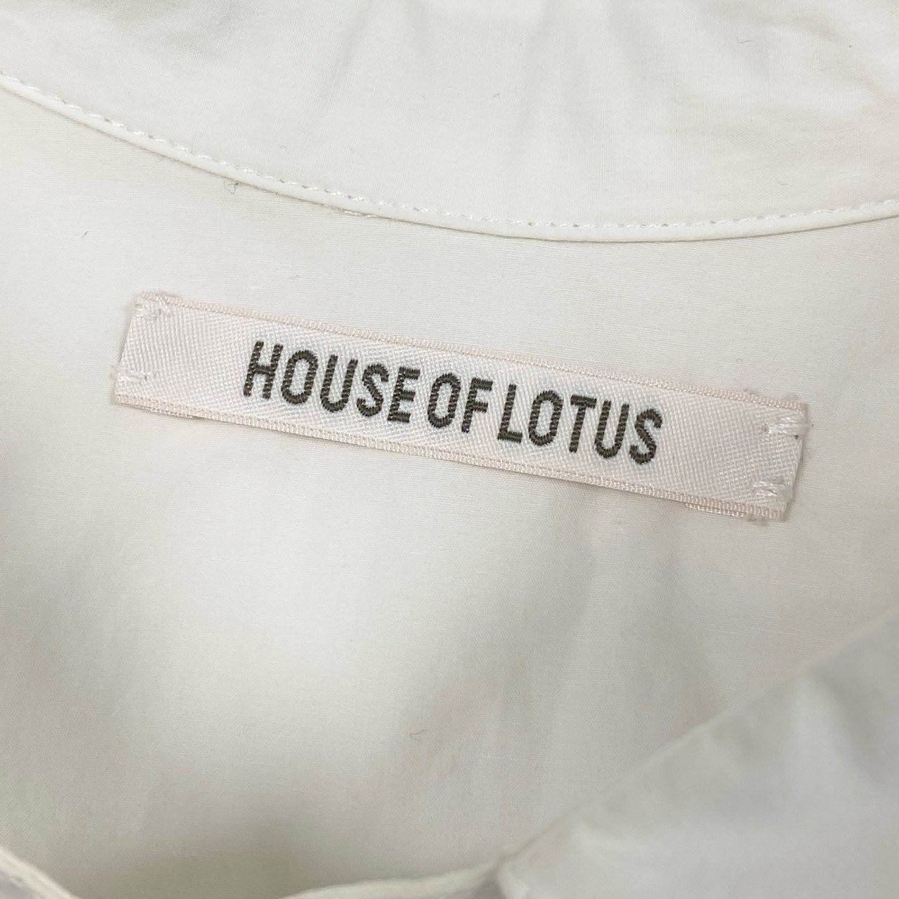 81h7 HOUSE OF LOTUS ハウスオブロータス シャツワンピース 長袖ワンピース 身幅ゆったり 羽織 M ホワイト レディース 女性用u02t