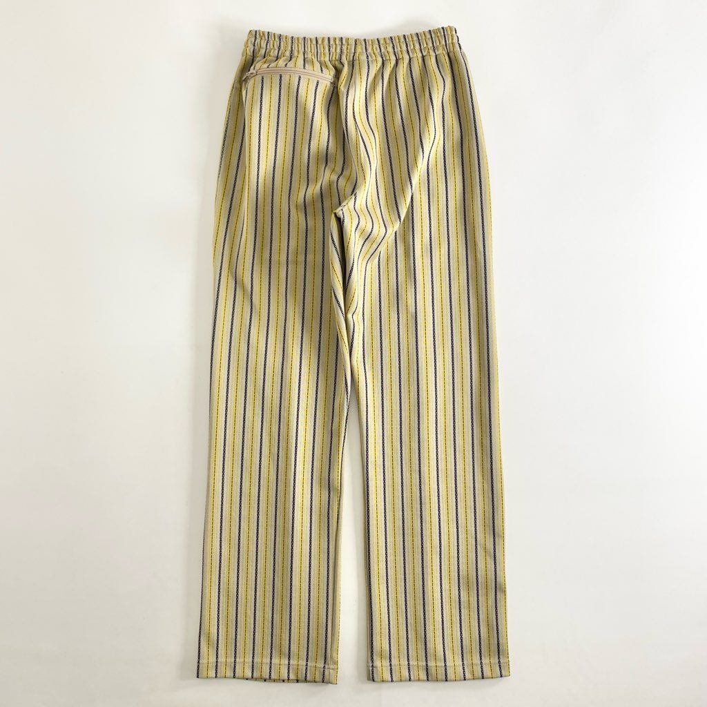 71g3 《美品》 Needles ニードルス 23ss Track Pant - Poly Jq. トラックパンツ ストライプ ジャージ ボトム MR283 S イエロー ポリエステル