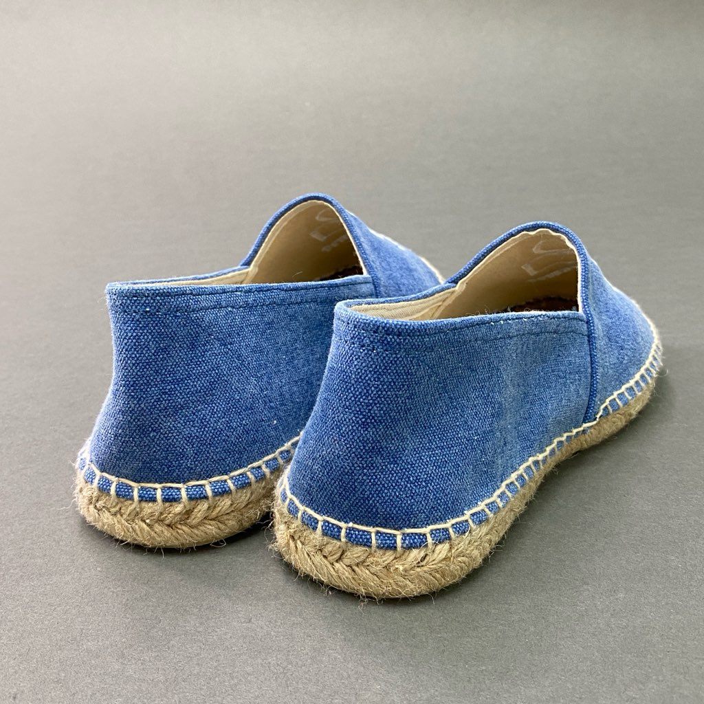 3d12 《美品》 ISABEL MARANT イザベルマラン エスパドリーユ スリッポン ロゴ刺繍 フラットシューズ 収納袋付き キャンバス 39 ブルー