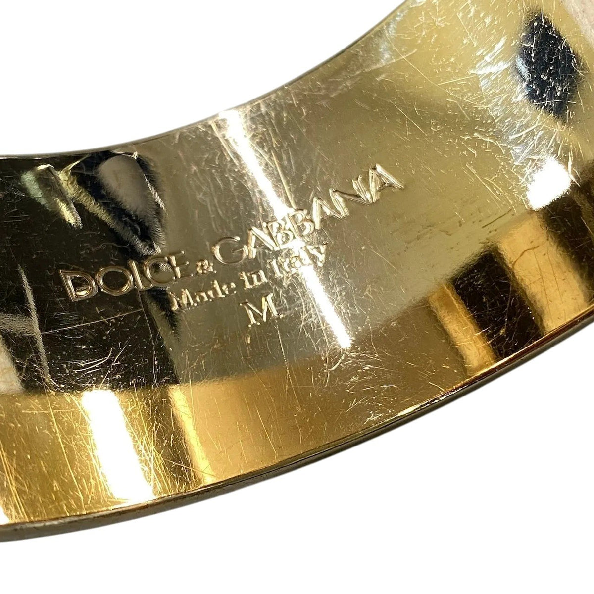 g18 DOLCE&GABBANA ドルチェアンドガッバーナ クロコダイル バングル ブラウン ゴールドt18rt18r