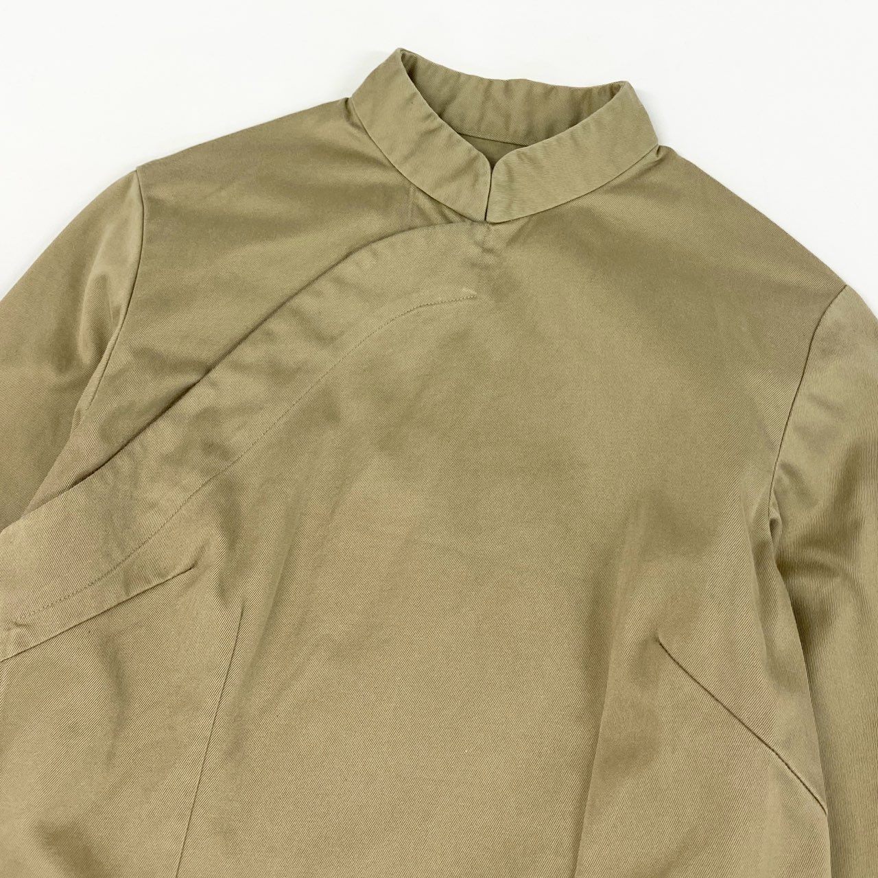 48h15《美品》robe de chambre COMME des GARCONS ローブドシャンブル コムデギャルソン チャイナ シャツジャケット M ベージュ レディース 日本製 AD2004k02i