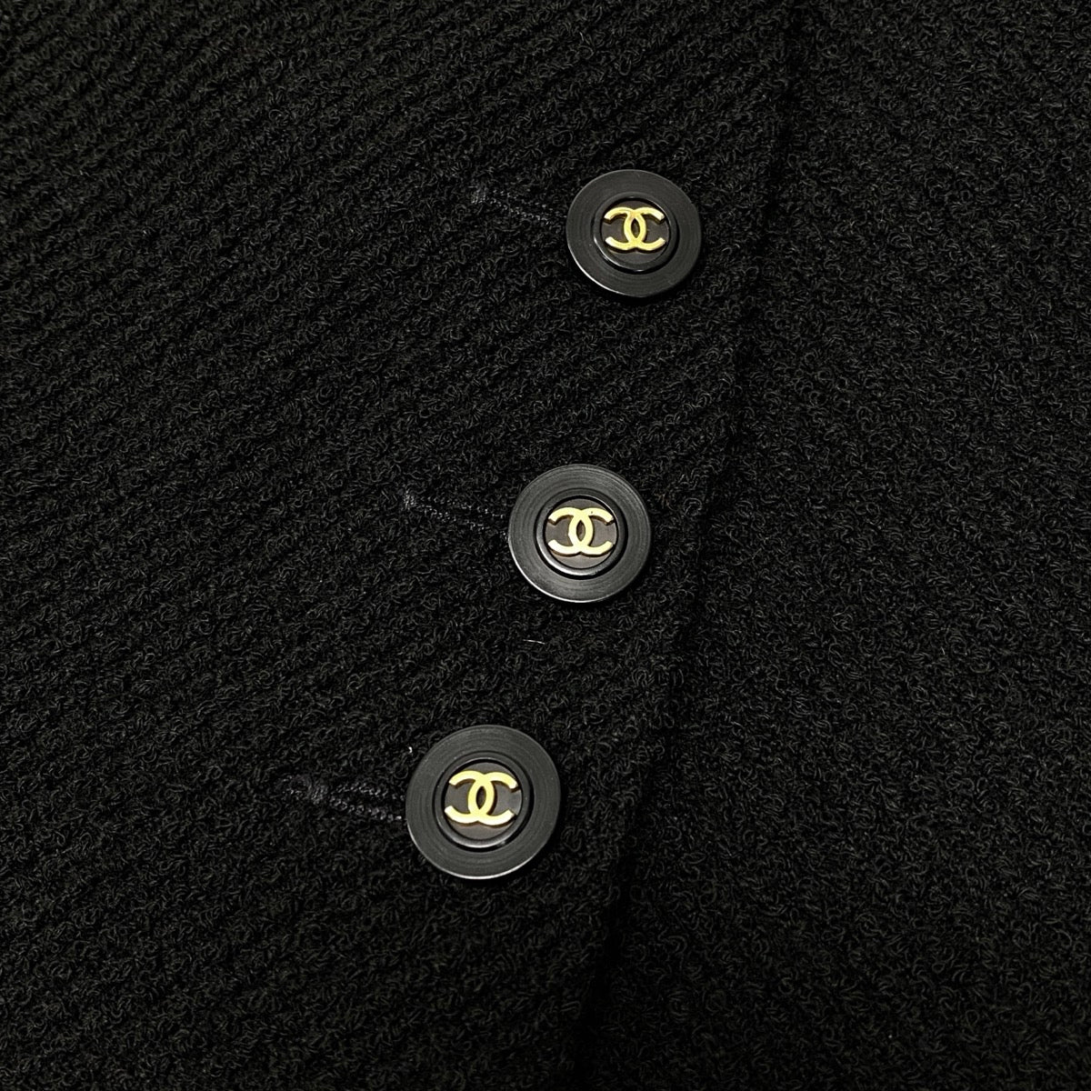 Ci13 CHANEL シャネル 1995年 ココマーク タイトスカート フォーマル 膝丈スカート 38 ブラック レディース 女性用u02t