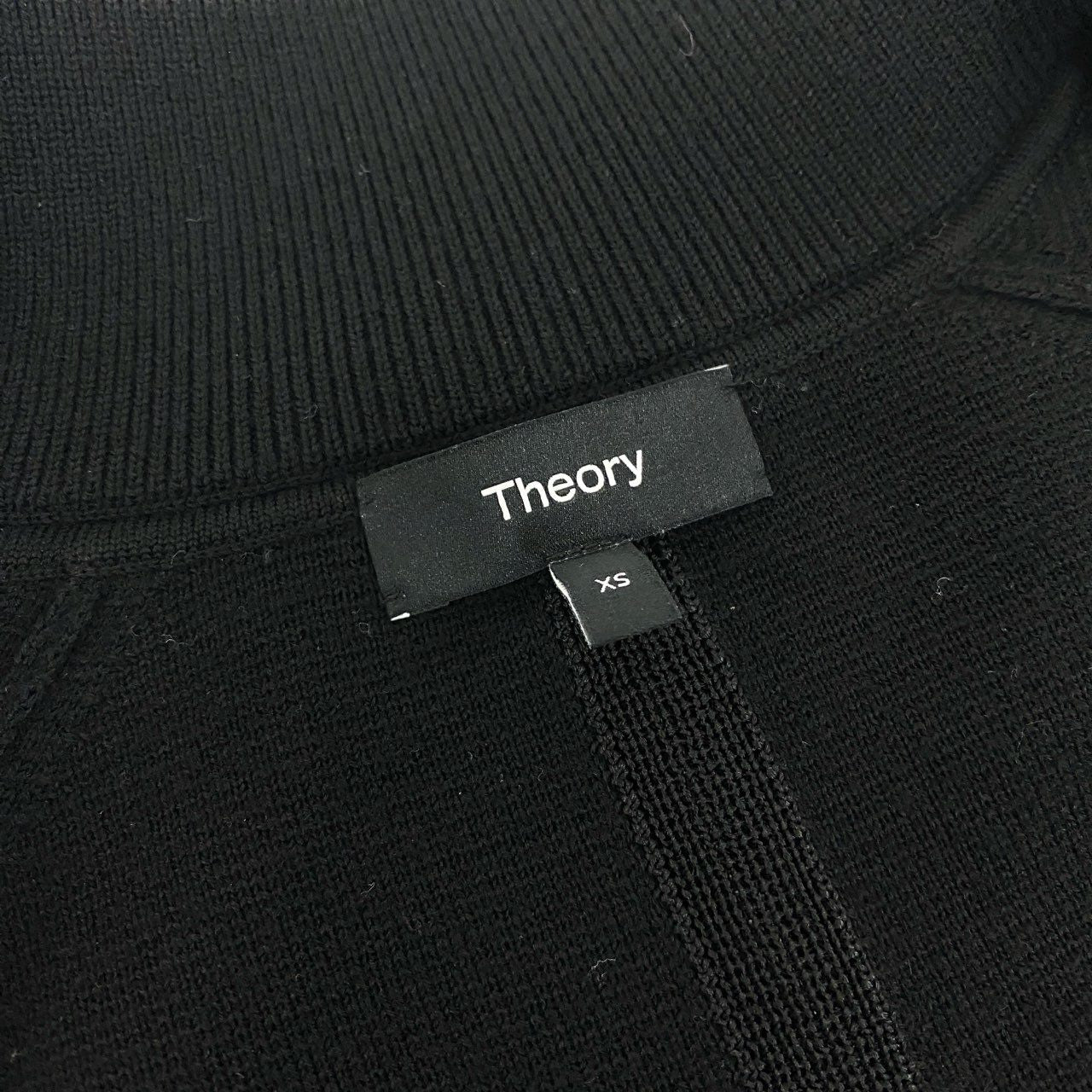 56j20 《美品》 Theory セオリー ドライバーズニット カーディガン トップス ジップアップ サイズXS ブラック メンズu02t