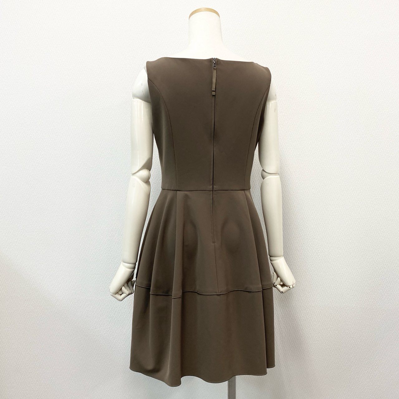 69k20 FOXEY NEW YORK フォクシー ニューヨーク Baron Dress バロンドレス ワンピース 32796 40 ブラウン ストレッチ 伸縮性○ 日本製