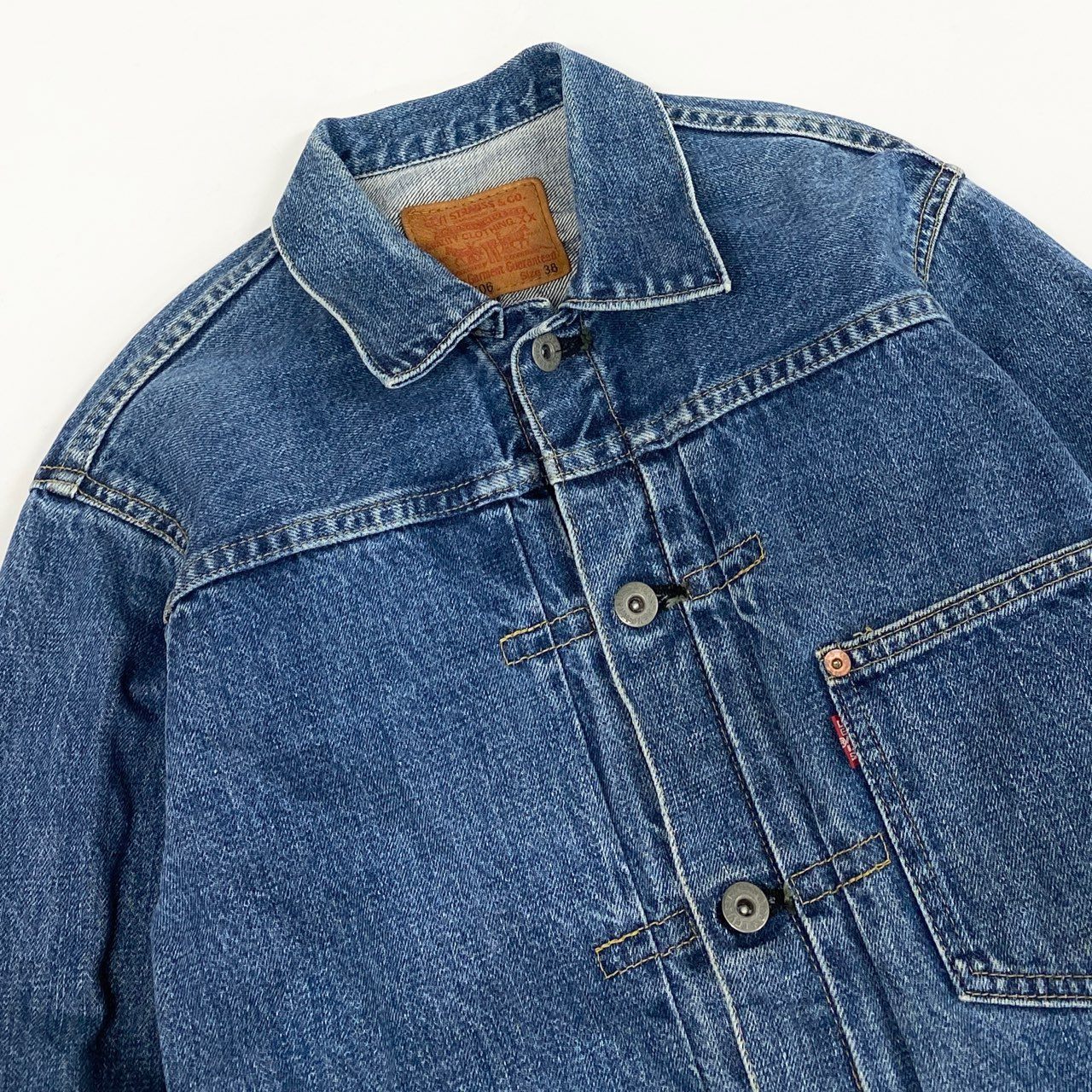 12b19 Levis リーバイス 94年製 1st デニムジャケット ジージャン ウィンテージ 日本製 71560 38 インディゴブルー 綿100