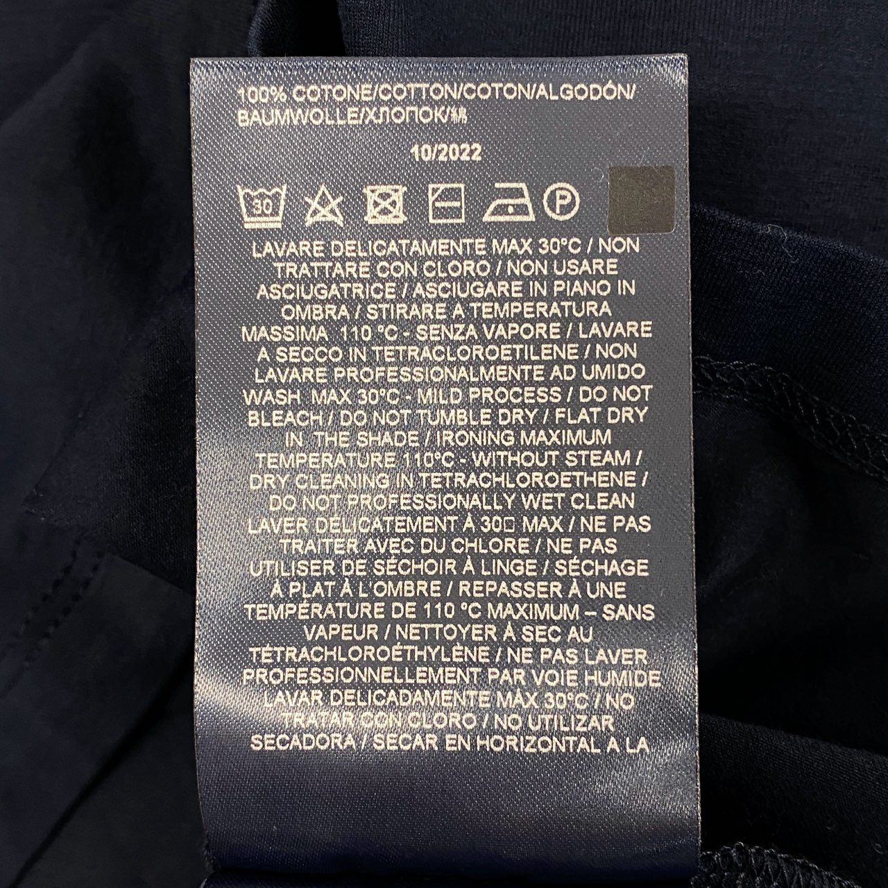 10F11 《美品》 HERNO ヘルノ 半袖ポロシャツ シャツ トップス プルオーバー サイズ52 ネイビー コットン ポリウレタン メンズ 紳士服