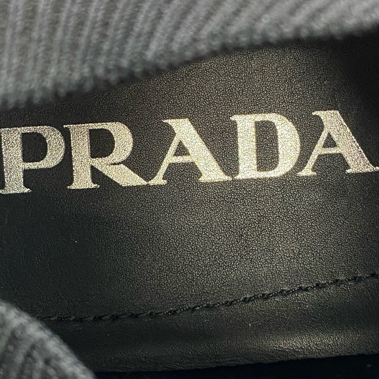 1d21 《美品》 PRADA プラダ Knit Socks Sneakers ニットソックス スニーカー 6 ブラック シューズ スリッポン 箱付き