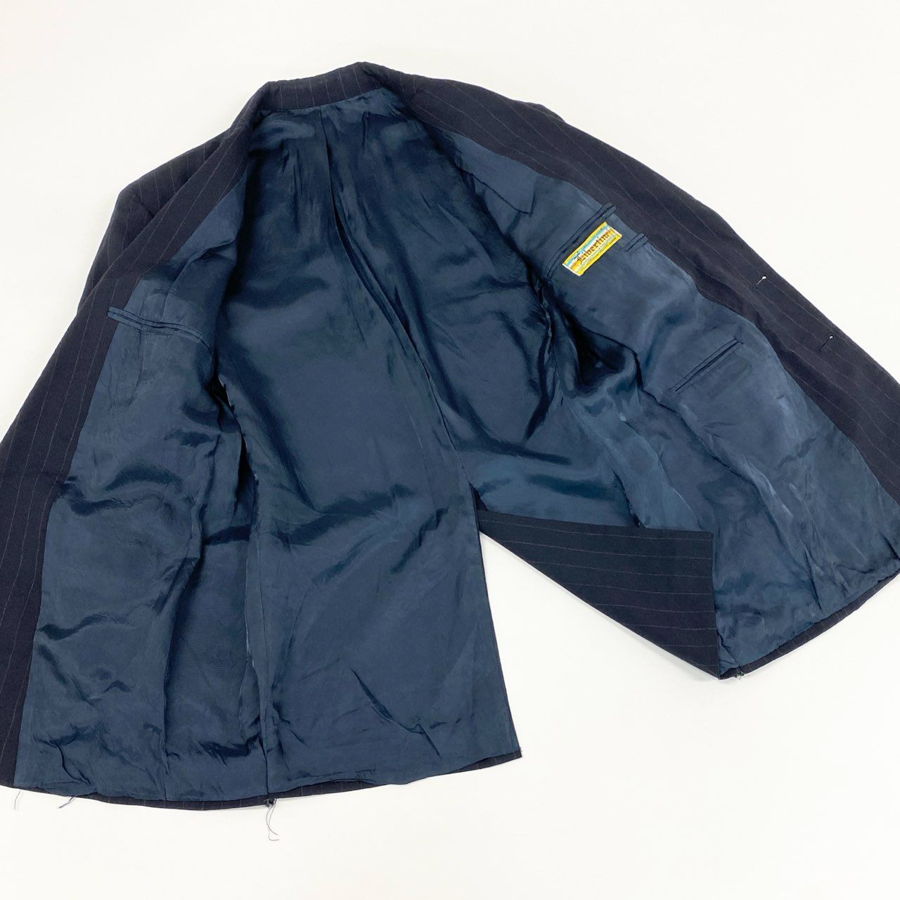 4c28 【新品保管品】 LIBERTINE リバティーン タグ付き テーラードジャケット ストライプ BARNEYS NEWYORK バーニーズニューヨーク 切りっぱなし 06011 00 ダークグレー