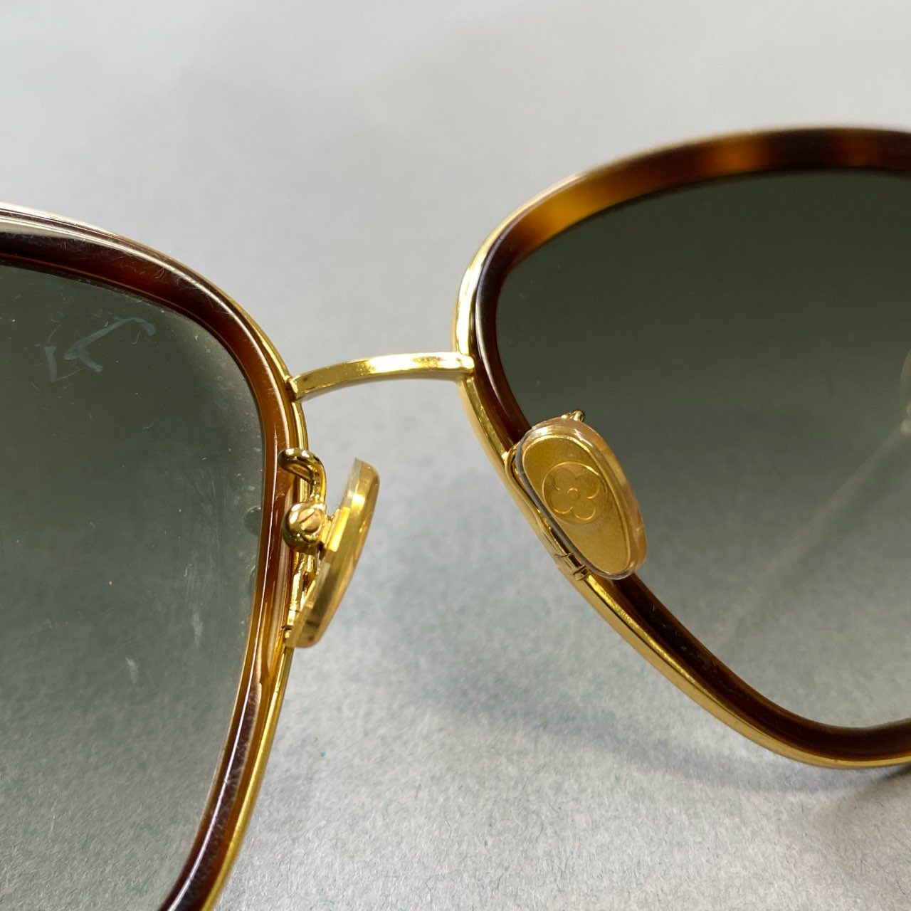 j16 Louis Vuitton ルイヴィトン リンクワン キャットアイ サングラス アイウェア イタリア製 MG2282 Z1770E 59-17-140 ブラウン ゴールド レディースo07t