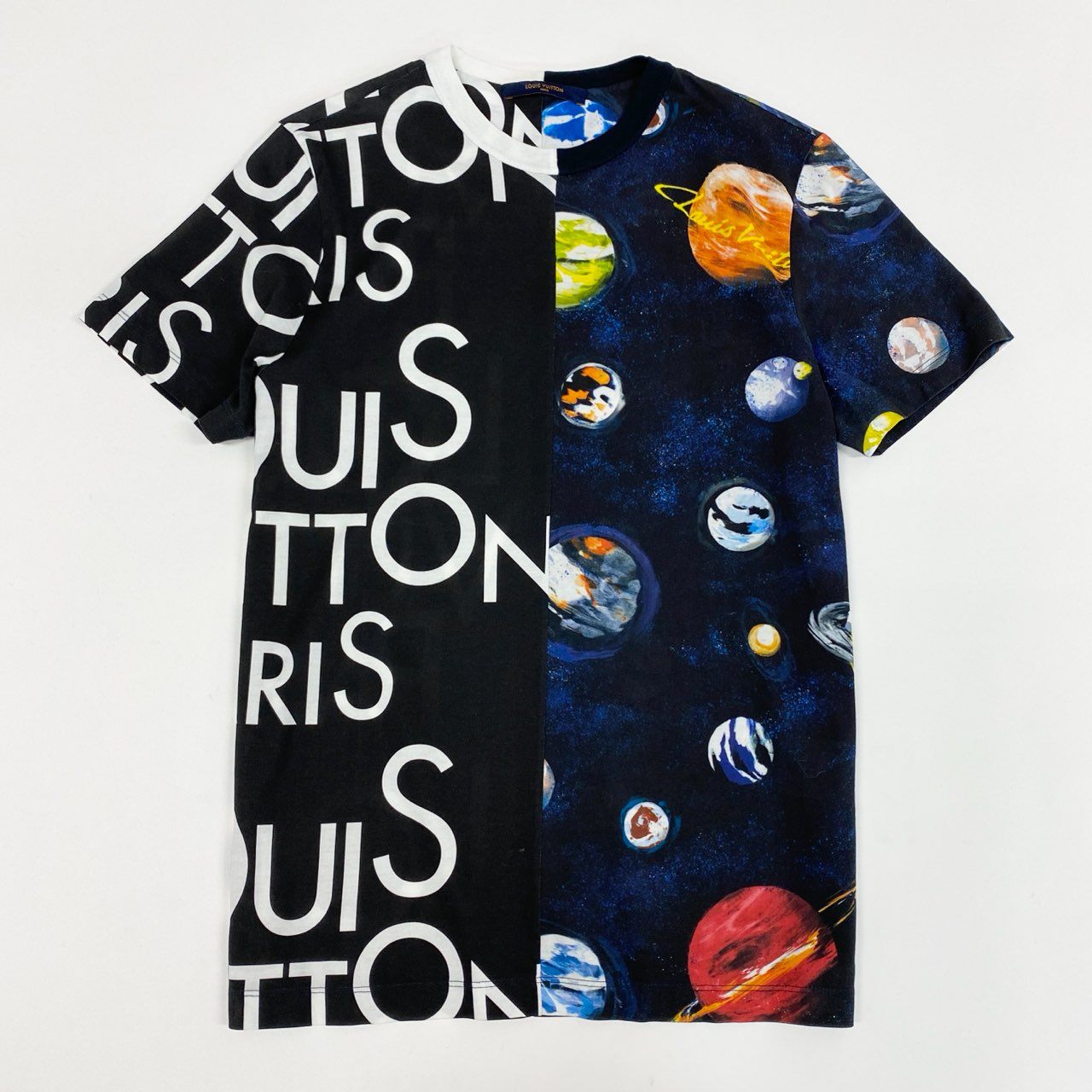 50l6 《美品》 イタリア製 LOUIS VUITTON ルイヴィトン ギャラクシー 宇宙柄 半袖Tシャツ カットソー トップス RM191M FMB HGY13W サイズS マルチカラー コットン100% メンズ 紳士服