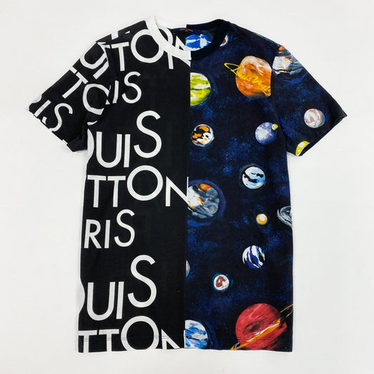 50l6 《美品》 イタリア製 LOUIS VUITTON ルイヴィトン ギャラクシー 宇宙柄 半袖Tシャツ カットソー トップス RM191M FMB HGY13W サイズS マルチカラー コットン100% メンズ 紳士服