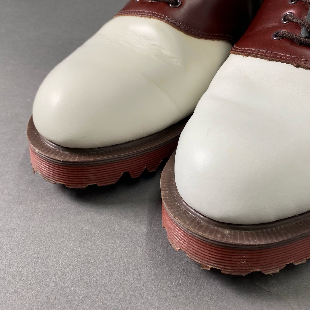 1e19 DR. MARTENS ドクターマーチン 5EYE サドルシューズ ドレスシューズ AW0006 PC11L UK8 ホワイト ブラウン レザー