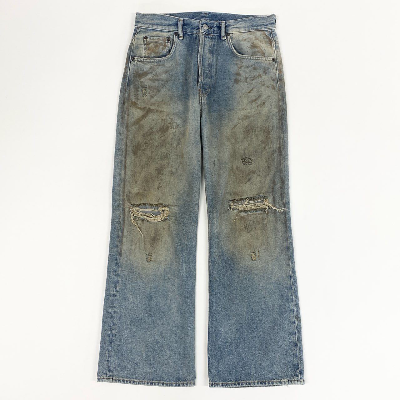 16k21 ACNE STUDIOS アクネストゥディオズ 2021M Penicillinダメージ加工 デニムパンツ ジーンズ ボトムス B00317 31 ブルー コットン