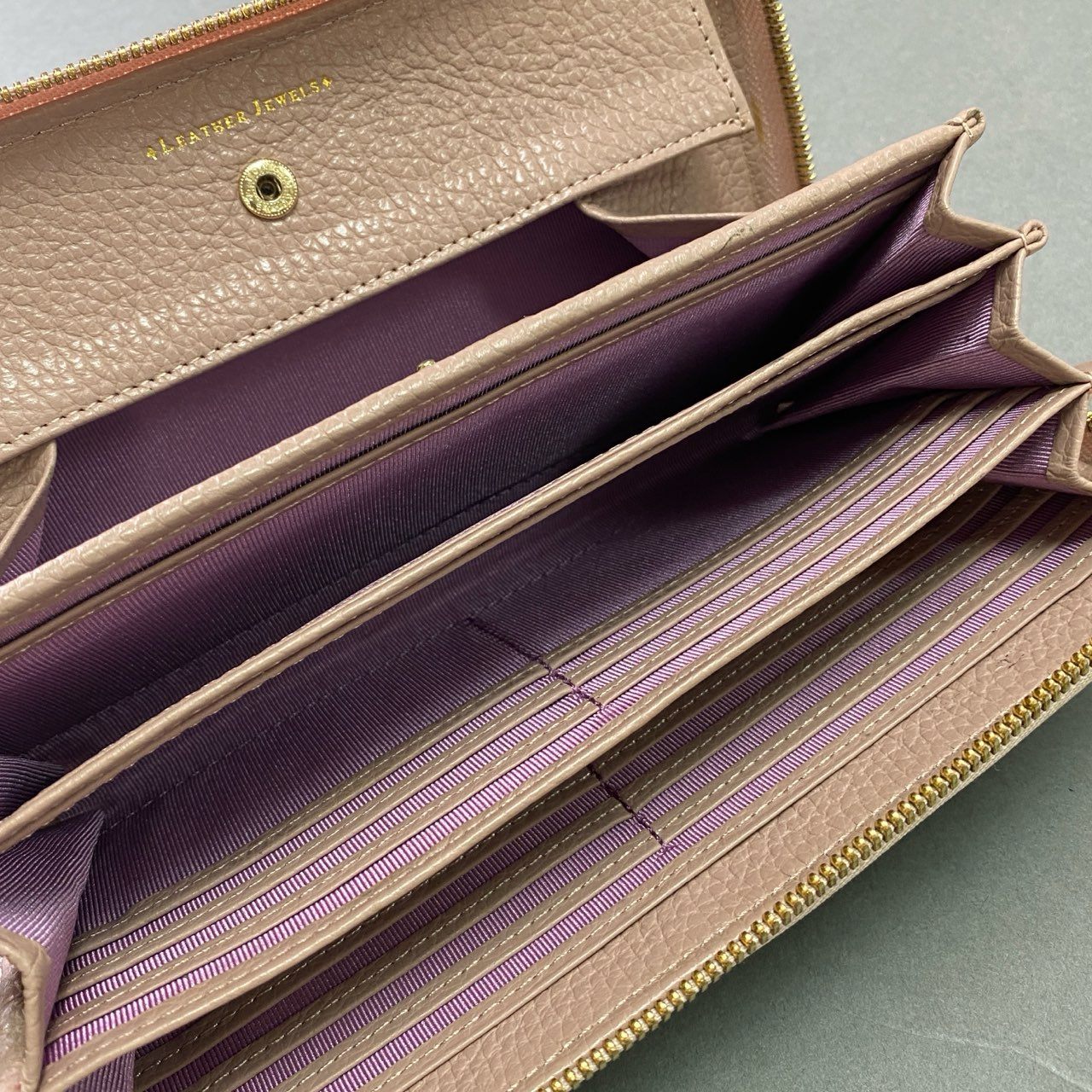 f10 LEATHER JEWELS Crystal レザージュエルズ クリスタル クロコダイル型押しレザー 長財布 ローザ UNICASTA LEATHER レディース ロングウォレット