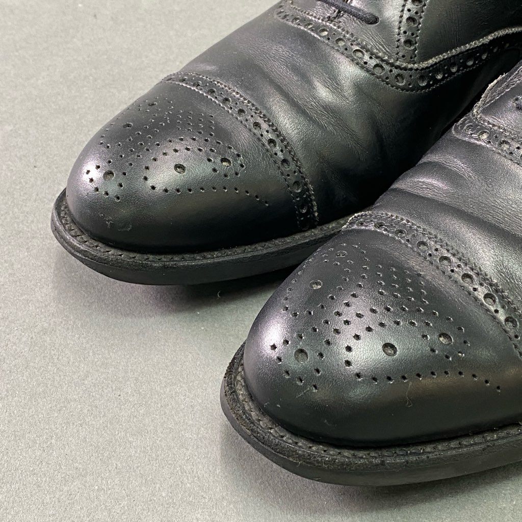 3e10 CROCKETT&JONES クロケットアンドジョーンズ YEOVIL ヨービル メダリオン キャップトゥ ドレスシューズ 7 ブラック レザー 革靴 ビジネス フォーマル