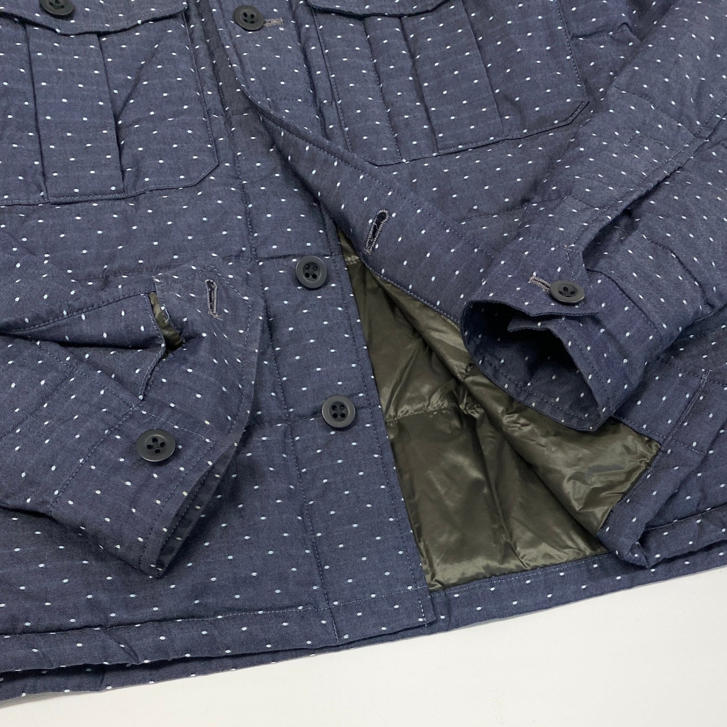 56H1 Paul Smith ポールスミス ダウンジャケット ドット柄 アウター コート キルティング メンズ 男性用 紳士服 PM-BM-62311 M ネイビーu02t