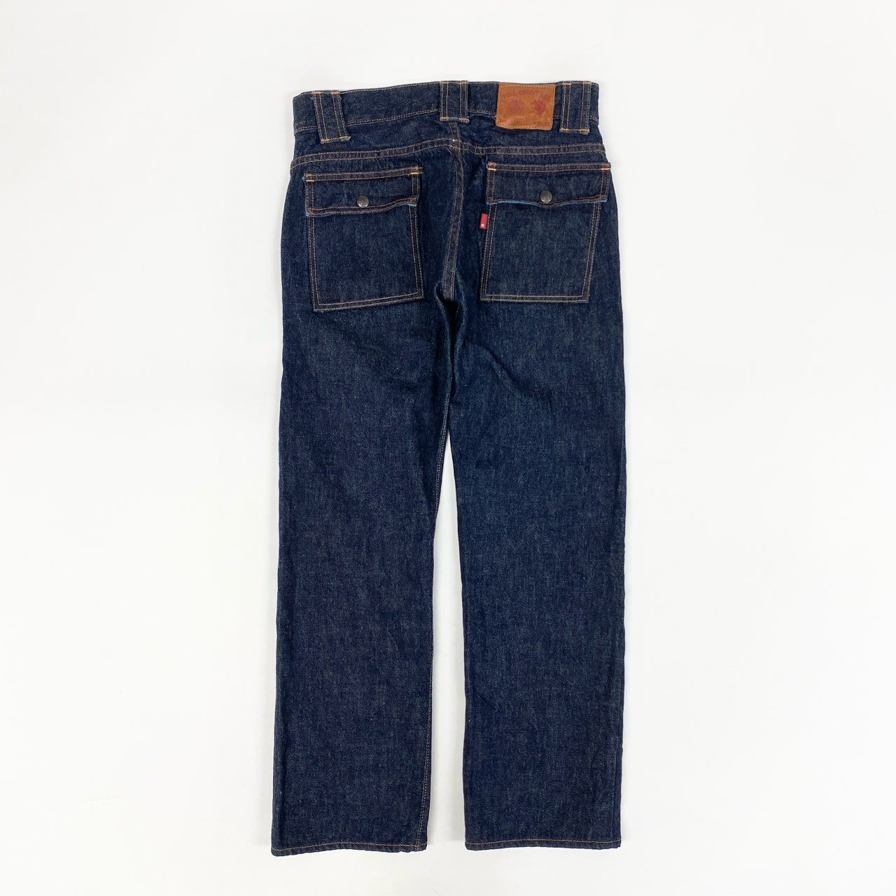 44h26 《美品》 FULL COUNT フルカウント Bush Pants Non Wash ブッシュパンツ ボトムス ジーンズ デニム 1246 30 34 Mサイズ インディゴブルー コットン メンズo07t