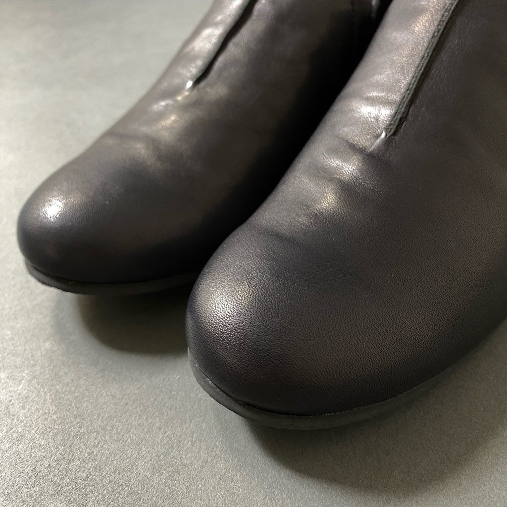 3f29 未使用品 HIPS SAINT TROPEZ ヒップス レザーシューズ スリッポンシューズ 革靴 23.5 ブラック レザー レディース 婦人靴