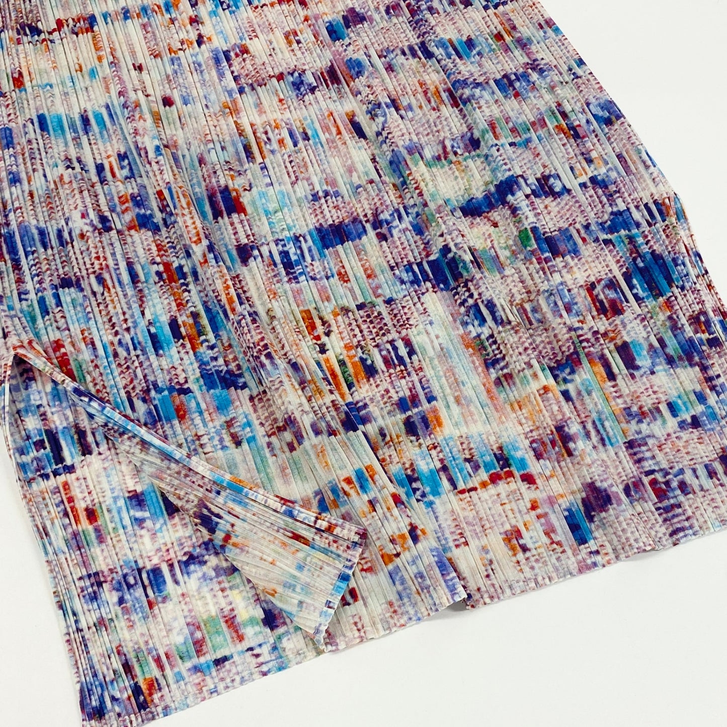16h9 PLEATS PLEASE ISSEY MIYAKE プリーツプリーズ イッセイミヤケ 日本製 総柄プリント ノースリーブワンピース ドレス ロング丈 PP12-JH371 3 L~XLサイズ相当 マルチカラー レディースo07t